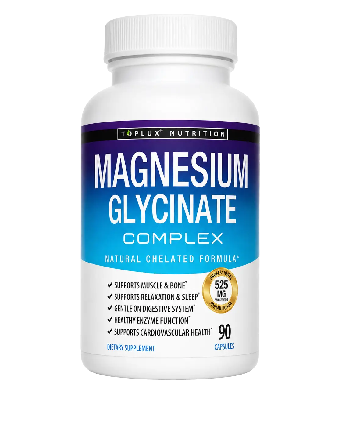Toplux Nutrition Magnesium Glycinate Complex 525mg